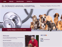 Tablet Screenshot of eldoradoanimalhospitalsa.com